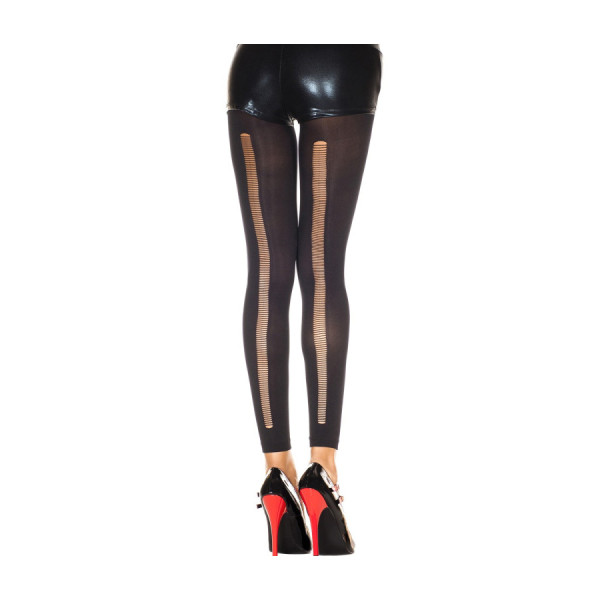 Legging noir fashion et fin ajouré sur l'arrière 